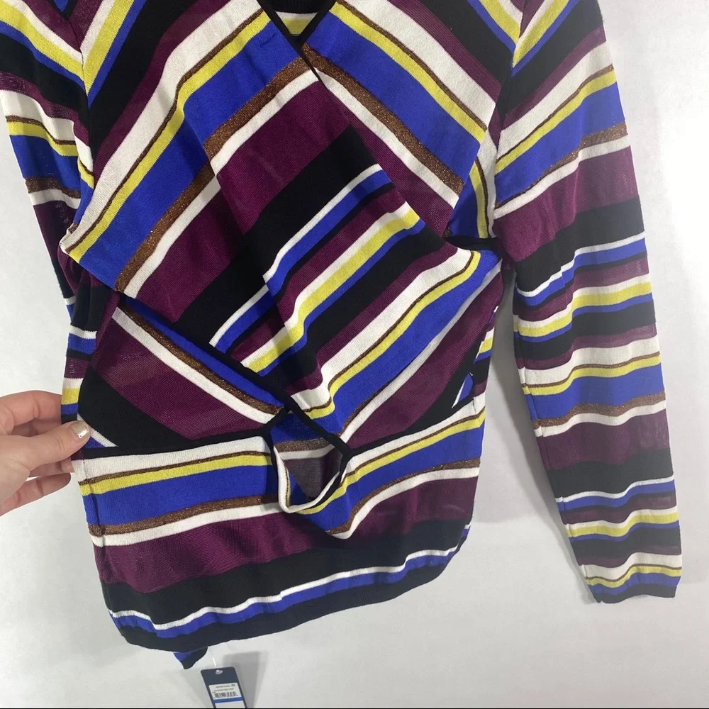 RACHEL Rachel Roe Victorian Violet Stripe Top - Picture 7 of 8